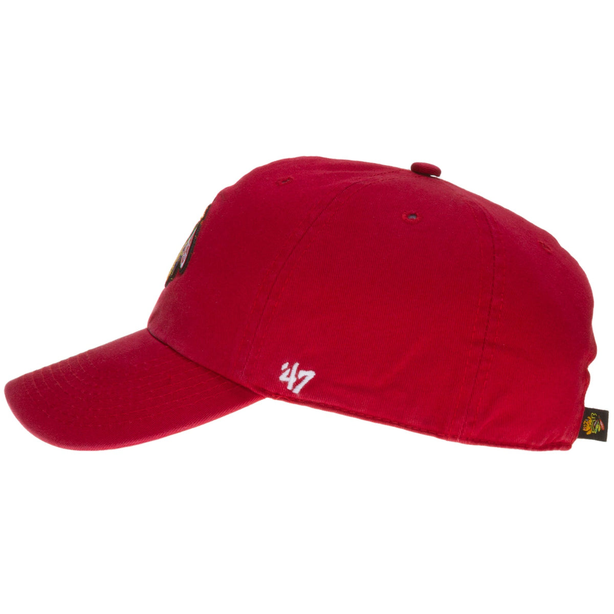 Chicago Blackhawks Primary Logo Red Adjustable Clean-Up Hat - Adult product image 3, provided for visual reference and