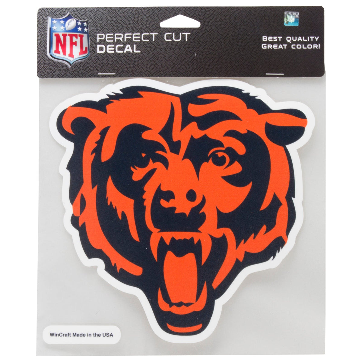 Chicago Bears 8"x8" Full-Color Bear Face Logo Die-Cut Decal product image 1, provided for visual reference and product