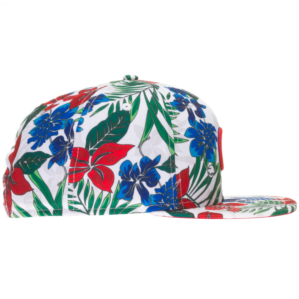 Chicago Cubs White Floral Print "C" Logo Snapback Hat product image 4, provided for visual reference and product detail