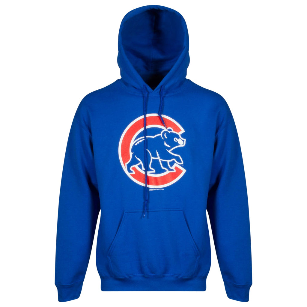 Chicago Cubs Men Royal Crawl Bear Hoodie product image 1, provided for visual reference and product detail review