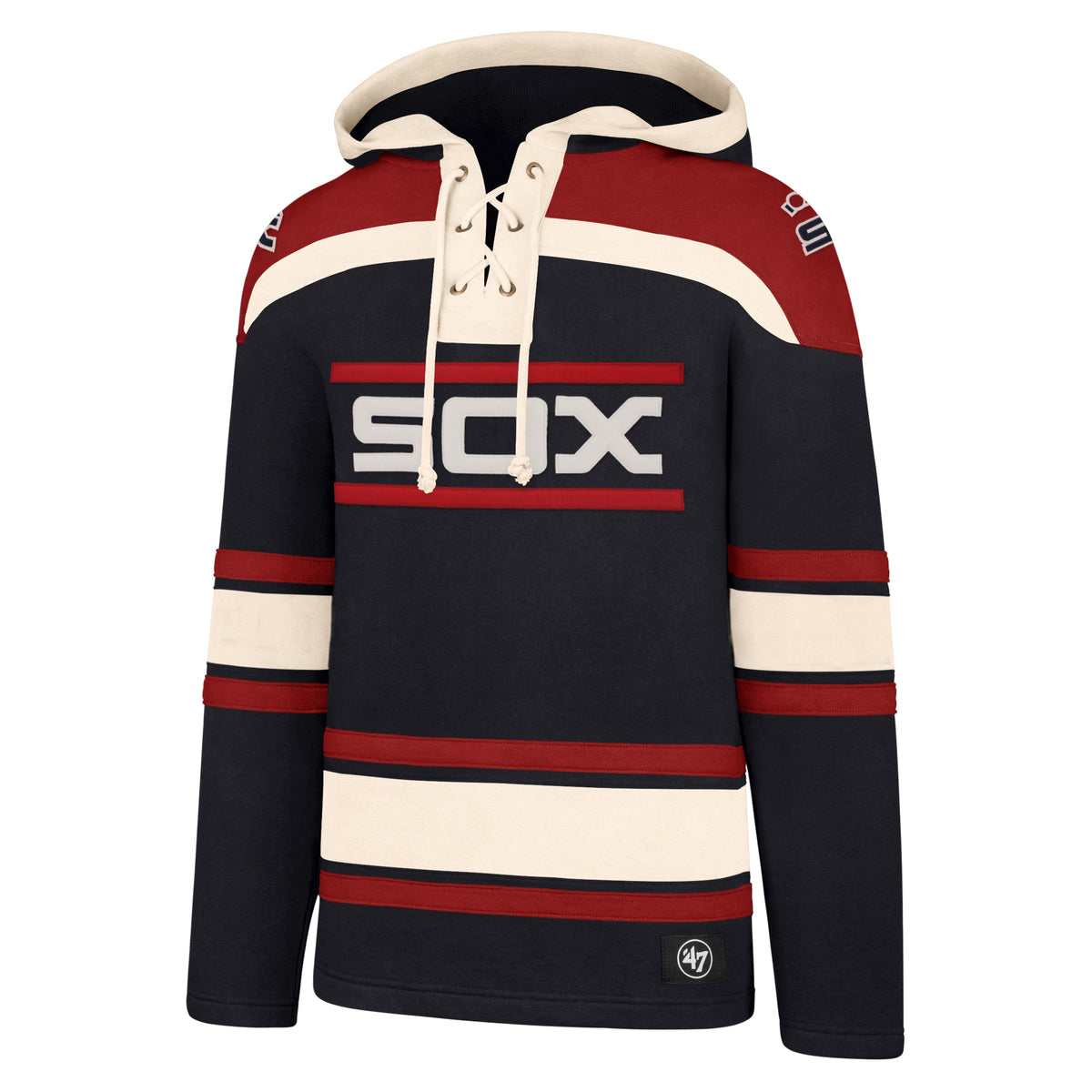 Chicago White Sox Men Fall Navy/Red Superior Lacer Hood w/ Batterman product image 1, provided for visual reference and