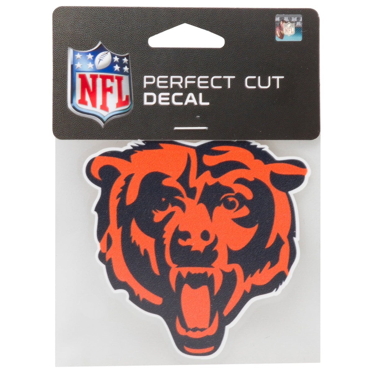 Chicago Bears 4"x4" Bear Face Logo Perfect Cut Decal product image 1, provided for visual reference and product detail review