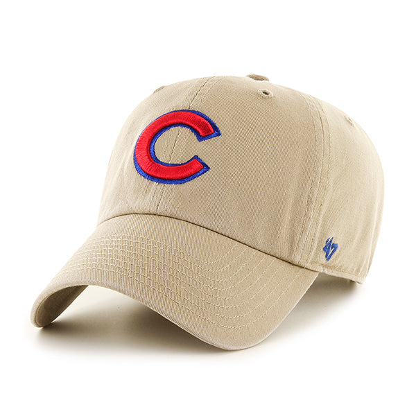 Chicago Cubs Dark Khaki "C" Logo Clean Up Adjustable Hat product image 1, provided for visual reference and product detail