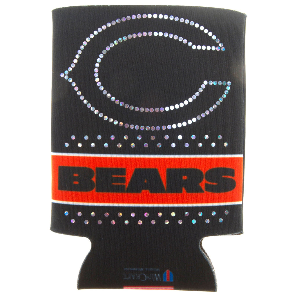 Chicago Bears Double-Sided "C" Logo Bling Can Coozie product image 2, provided for visual reference and product detail review