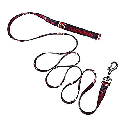 Chicago Blackhawks 6 Foot Nylon Dog Leash product image 1, provided for visual reference and product detail review