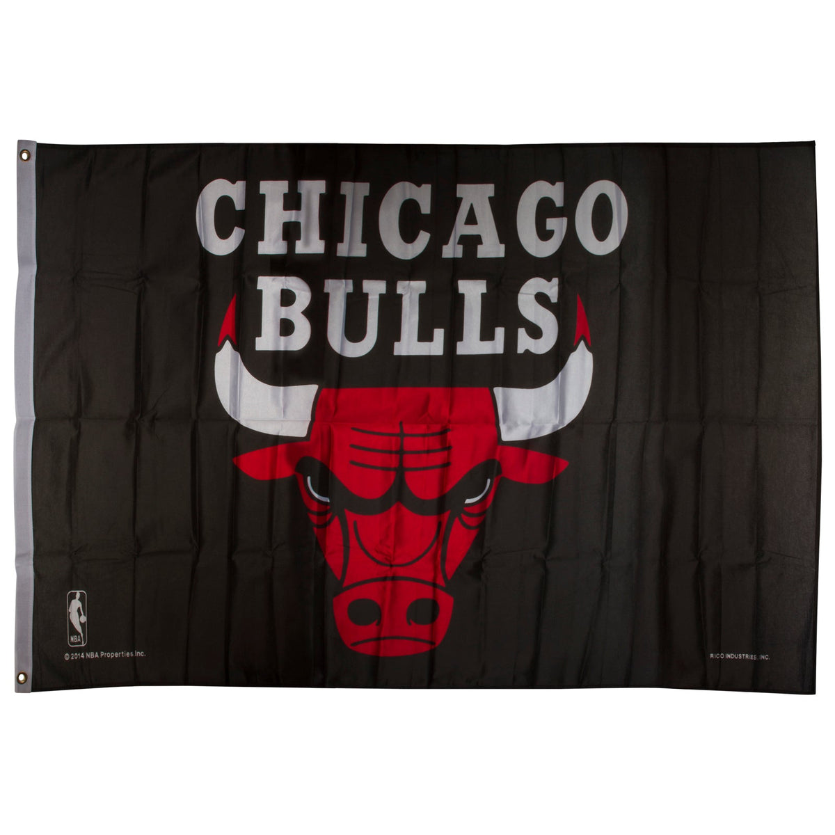 Chicago Bulls Black 3' x 5' Angry Bull Face Logo Flag product image 1, provided for visual reference and product detail