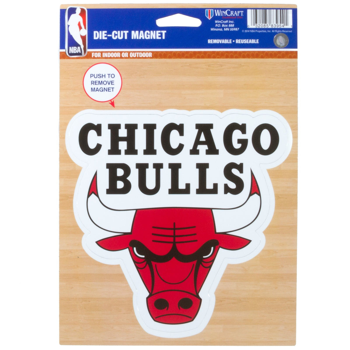 Chicago Bulls Logo Die Cut Magnet product image 1, provided for visual reference and product detail review