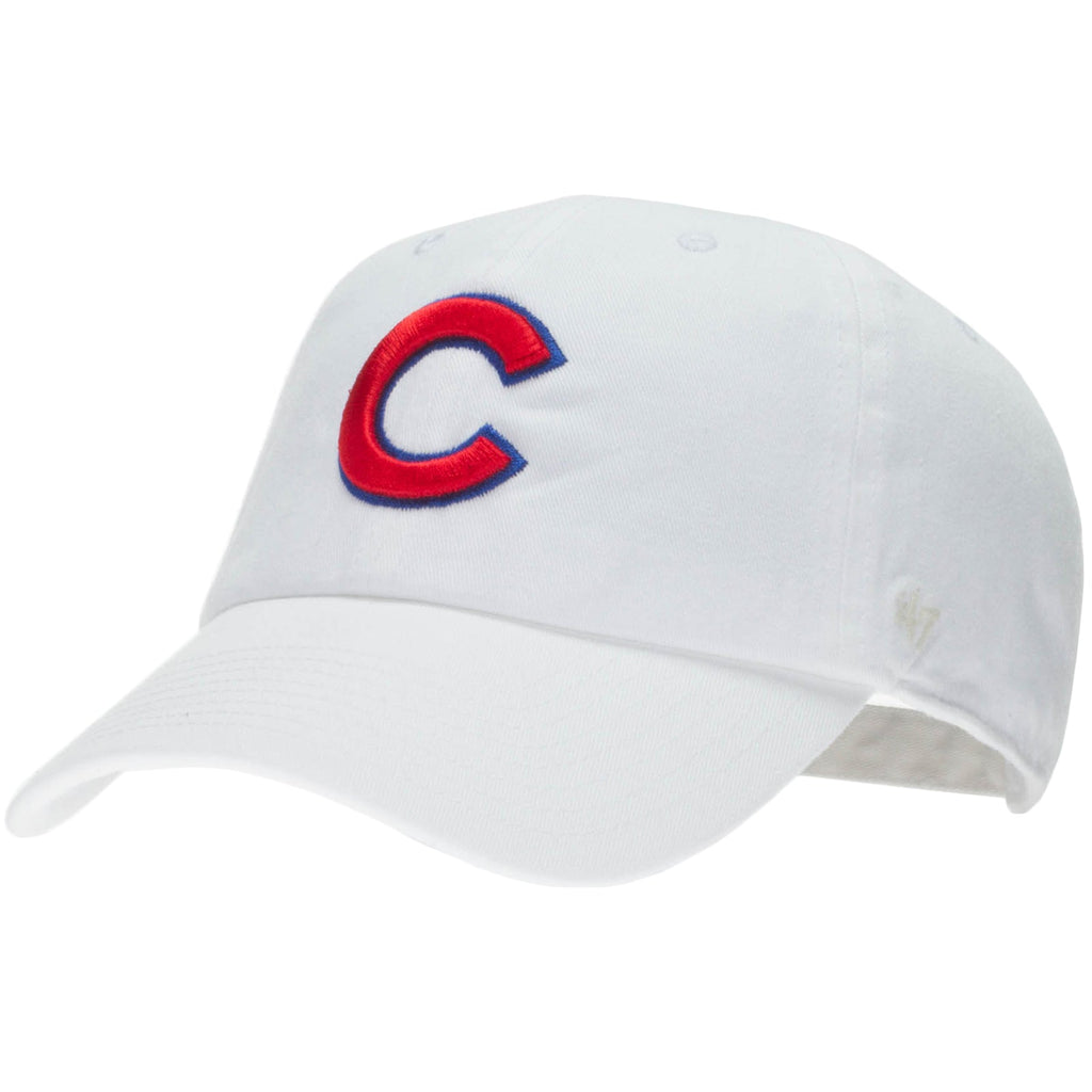 Chicago Cubs White Logo Clean-Up Adjustable Hat product image 1, provided for visual reference and product detail review