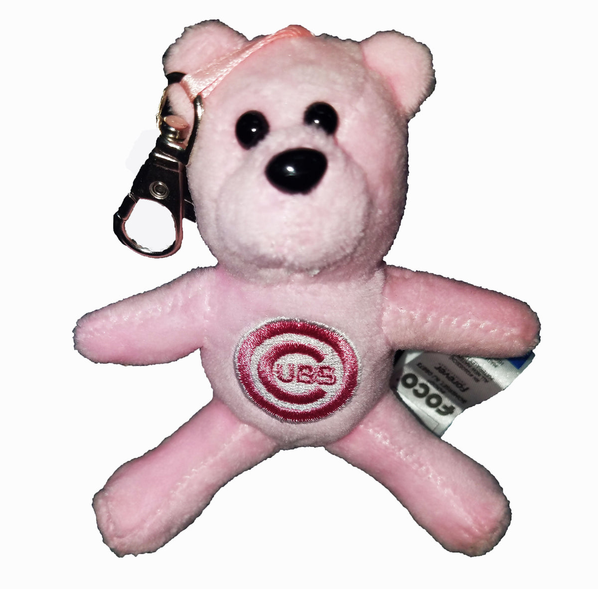 Chicago Cubs Pink Bullseye Little Bear Keychain product image 1, provided for visual reference and product detail review