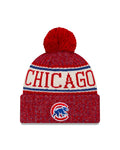 Chicago Cubs Red New Era 19 Sport Knit w/ Pom & Crawl Bear product image 1, provided for visual reference and product detail