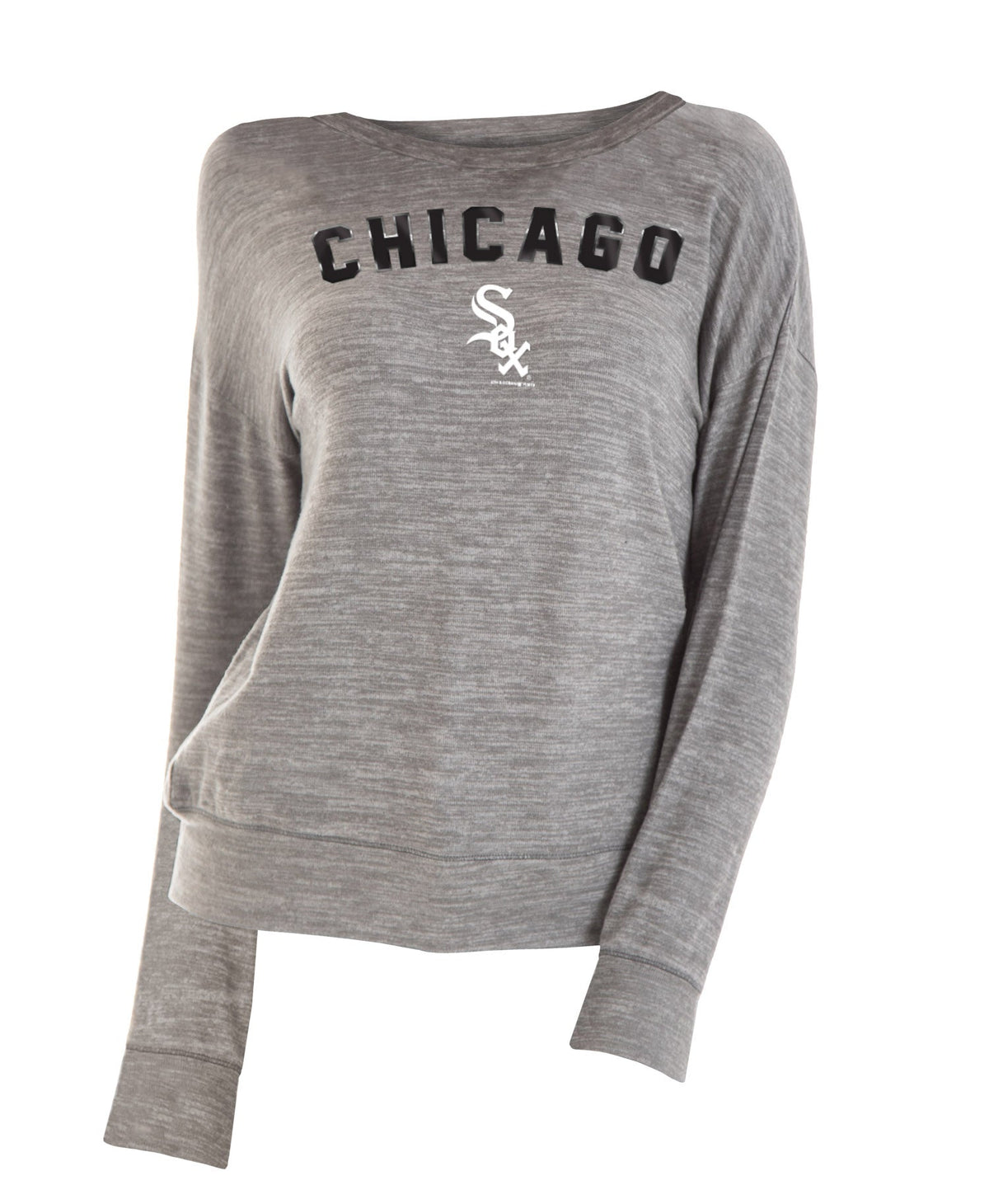 Chicago White Sox Women Sox Grey Space Dye w/ Current Logo Crew product image 1, provided for visual reference and product
