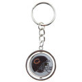 Chicago Bears "C" Logo and Helmet Spinning Pendant Keychain product image 1, provided for visual reference and product