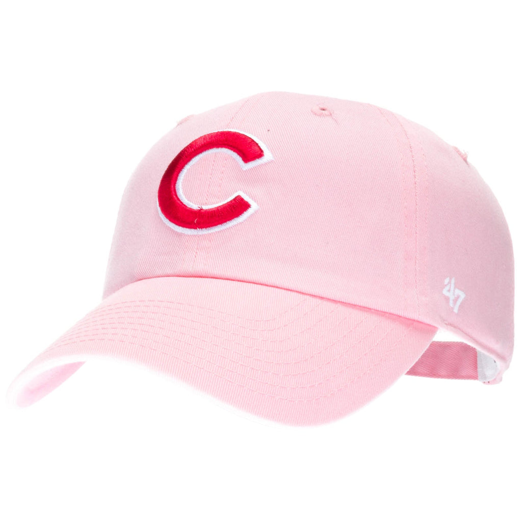 Chicago Cubs Women Pink Adjustable Clean-Up Hat product image 1, provided for visual reference and product detail review