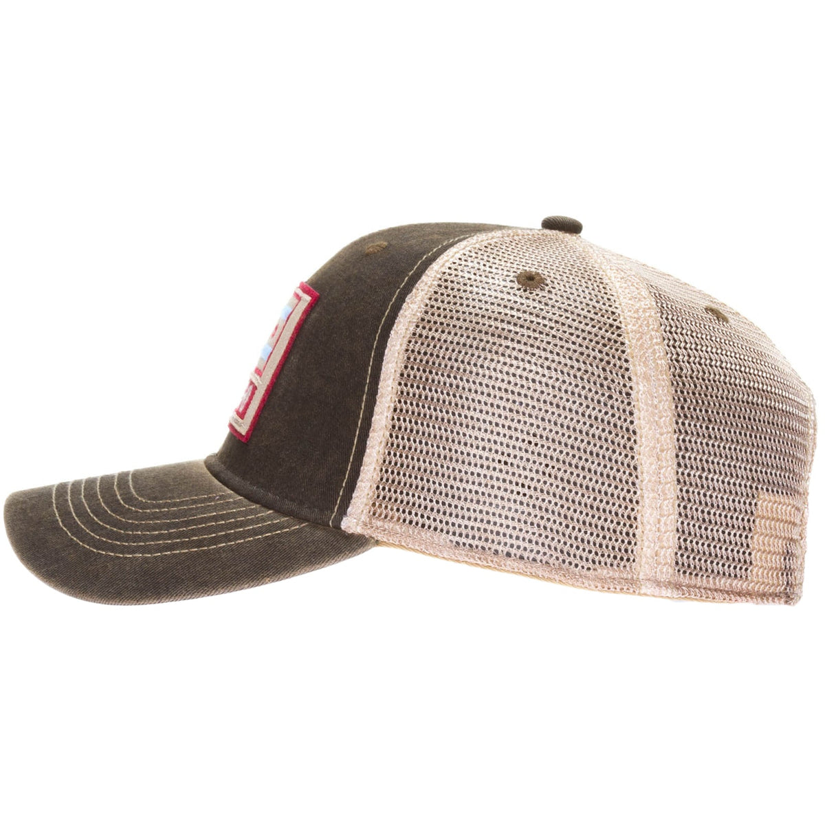 Chicago Faded Black and Tan Flag Patch Fade Wash Adjustable Hat product image 3, provided for visual reference and product