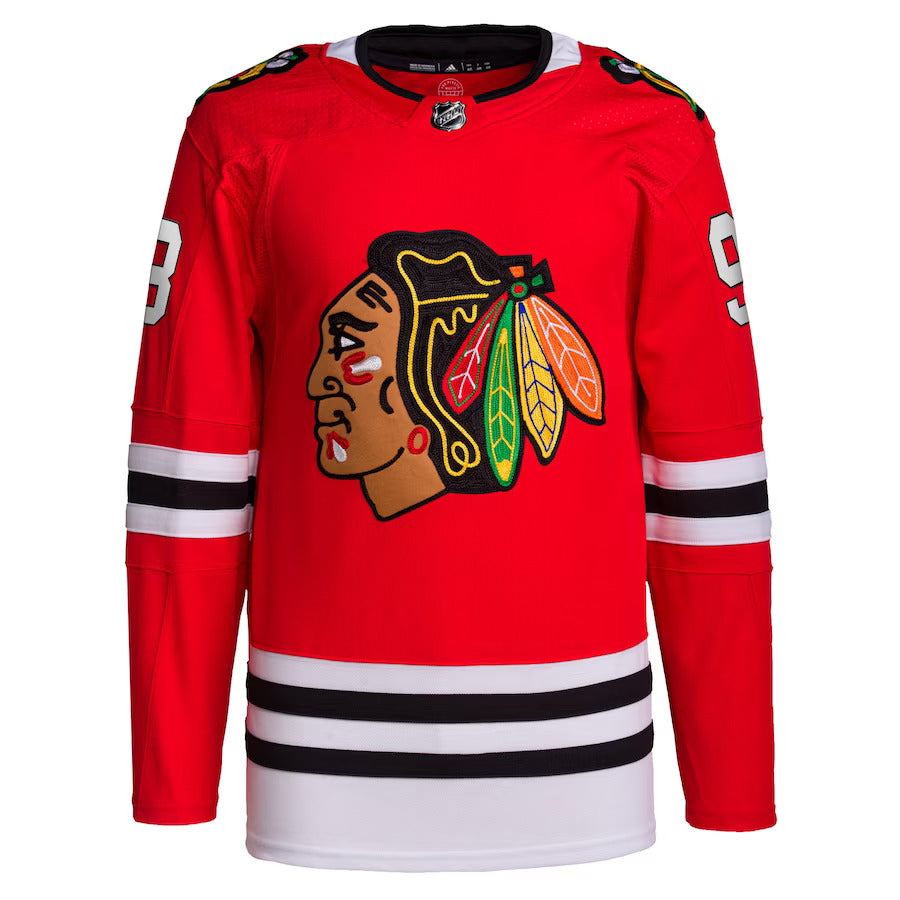 Connor Bedard Chicago Blackhawks NHL Adidas Men Red Primegreen Authentic Pro Stitched Jersey product image 2, provided for