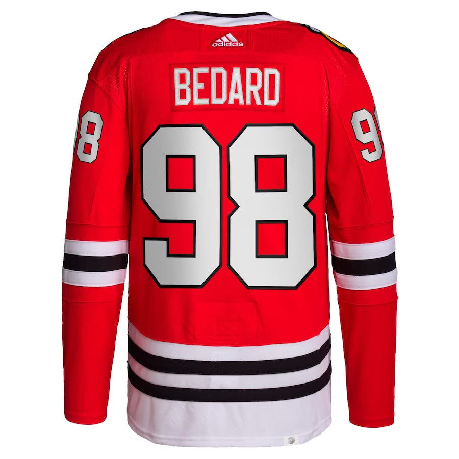 Connor Bedard Chicago Blackhawks NHL Adidas Men Red Primegreen Authentic Pro Stitched Jersey product image 1, provided for