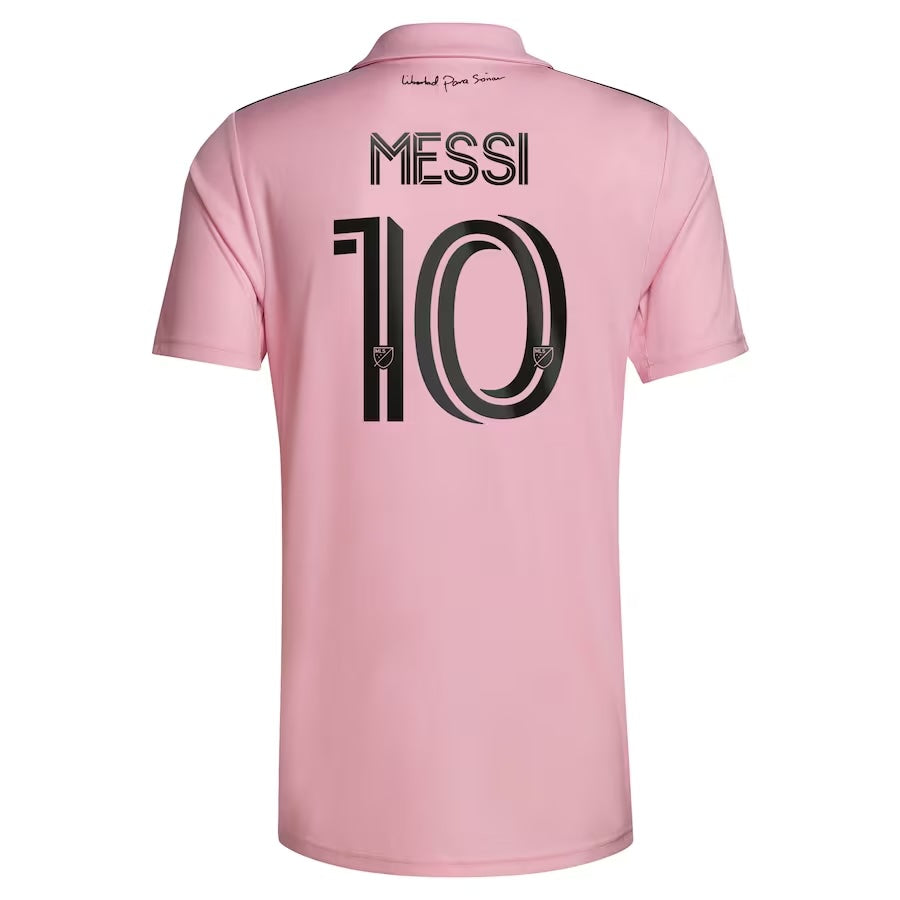 Lionel Messi Inter Miami CF Adidas Men Pink Replica Jersey product image 3, provided for visual reference and product detail