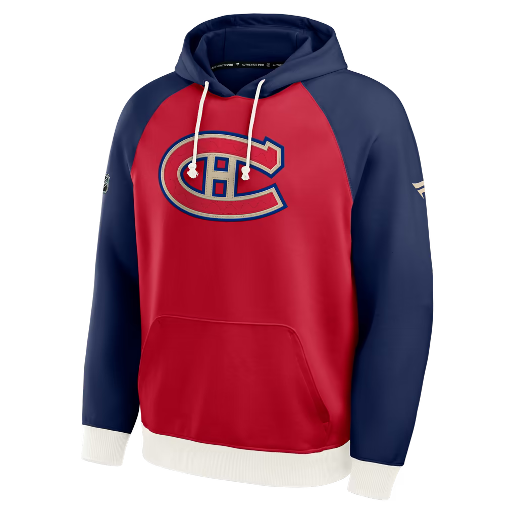 Montreal Canadiens NHL Fanatics Branded Men Red 2026 Heritage Classic Authentic Pro Tri-Blend Knit Hoodie product image 1,