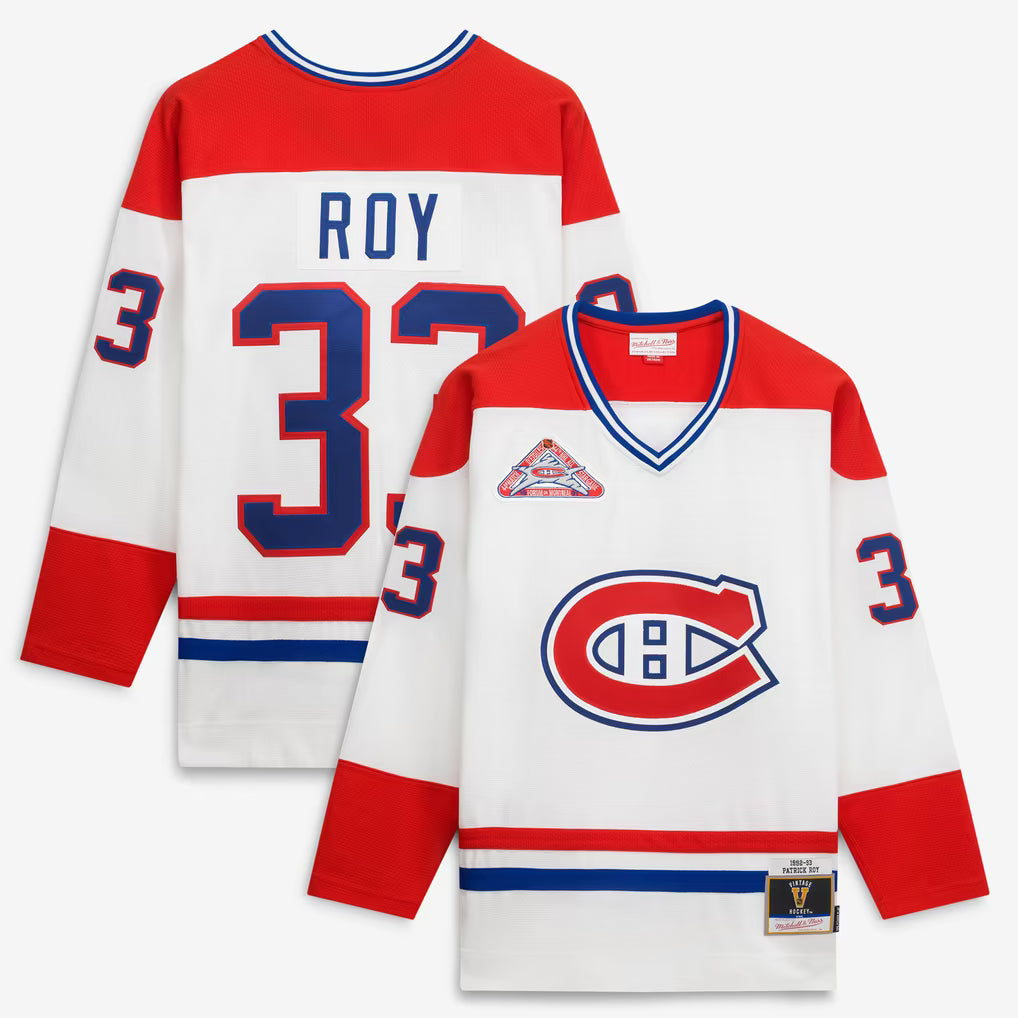 Patrick Roy Montreal Canadiens NHL Mitchell & Ness Men White 1992-93 Power Play Authentic Jersey product image 3, provided