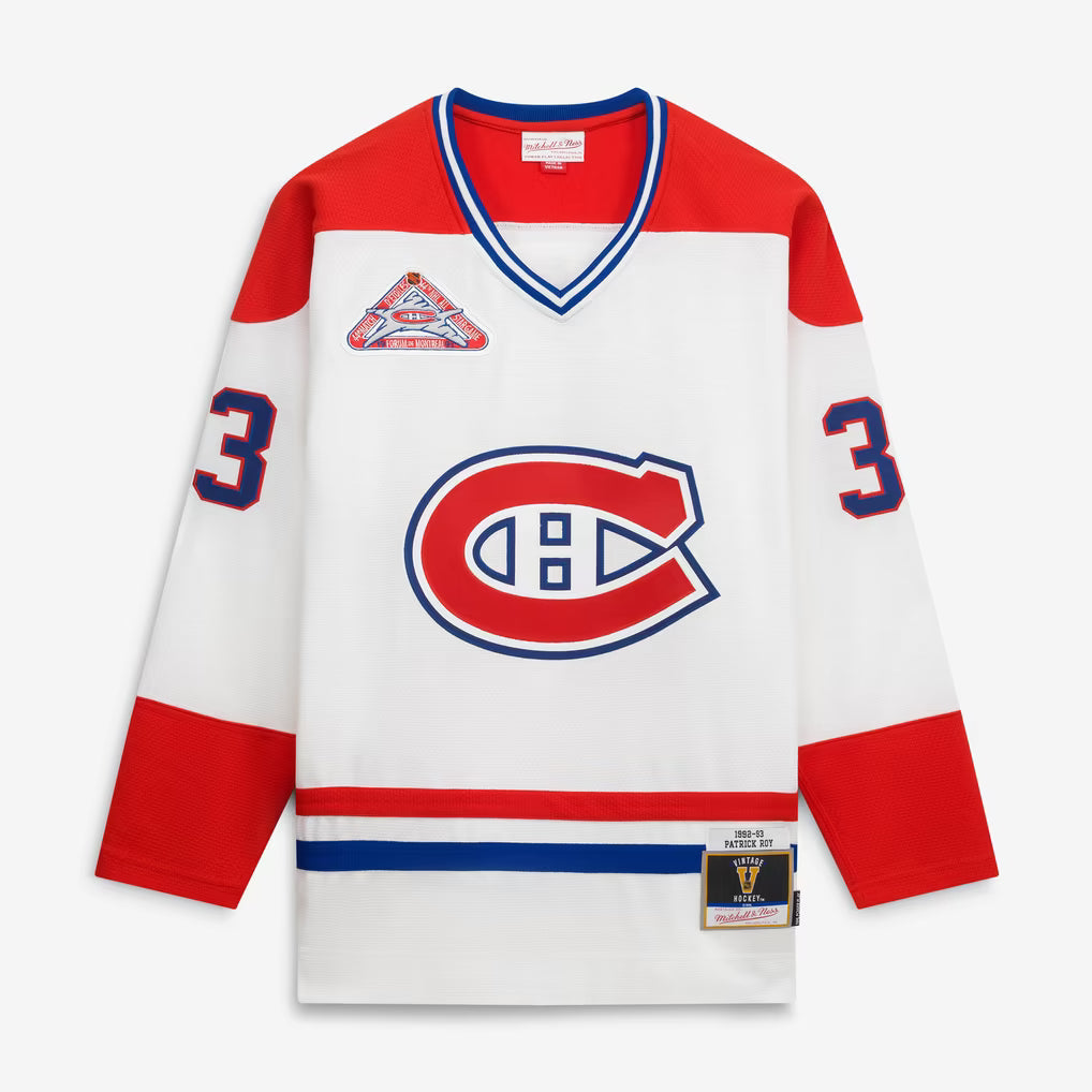 Patrick Roy Montreal Canadiens NHL Mitchell & Ness Men White 1992-93 Power Play Authentic Jersey product image 2, provided
