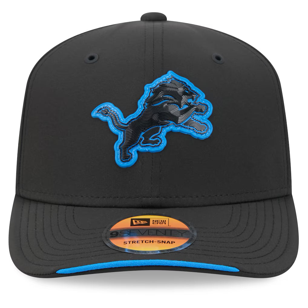 Detroit Lions NFL New Era Men Black 9Seventy 2026 Sideline Stretch Snapback product image 3, provided for visual reference