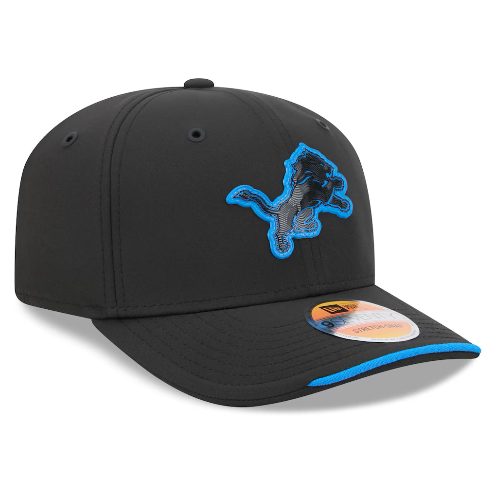 Detroit Lions NFL New Era Men Black 9Seventy 2026 Sideline Stretch Snapback product image 4, provided for visual reference