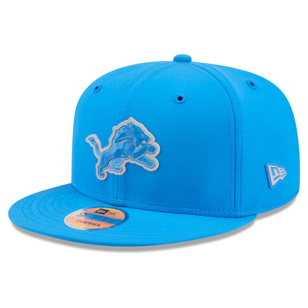 Detroit Lions NFL New Era Men Honolulu Blue 9Fifty 2026 Sideline Snapback product image 1, provided for visual reference and