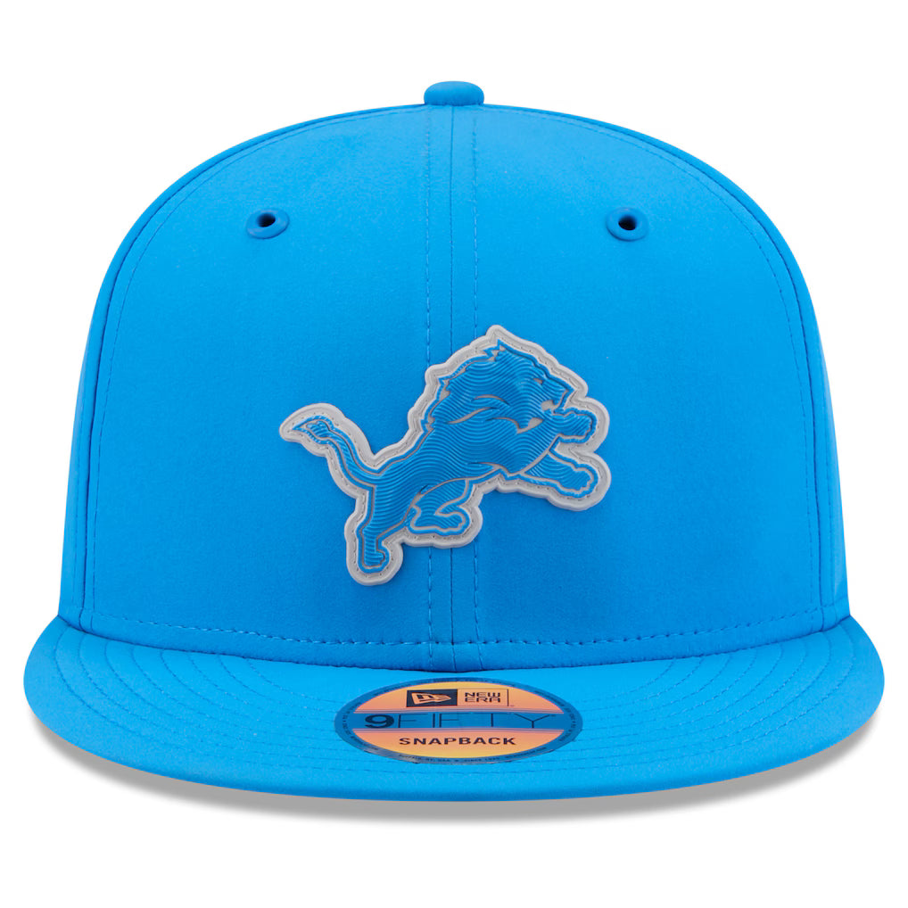 Detroit Lions NFL New Era Men Honolulu Blue 9Fifty 2026 Sideline Snapback product image 2, provided for visual reference and