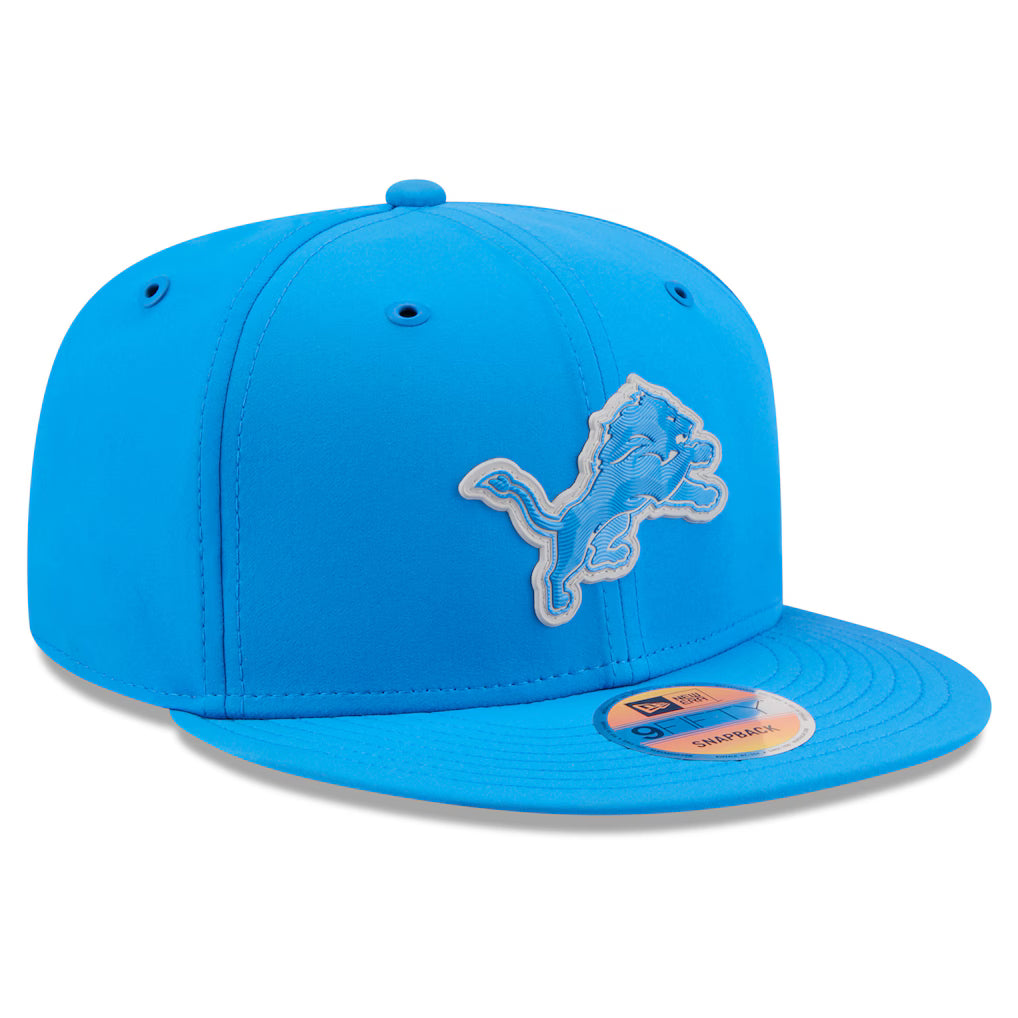 Detroit Lions NFL New Era Men Honolulu Blue 9Fifty 2026 Sideline Snapback product image 3, provided for visual reference and