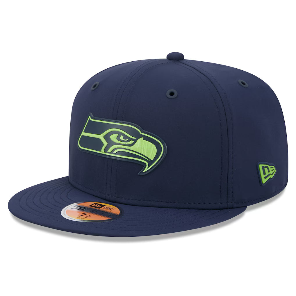 Seattle Seahawks NFL New Era Men College Navy 59Fifty 2026 Sideline Fitted Hat product image 1, provided for visual