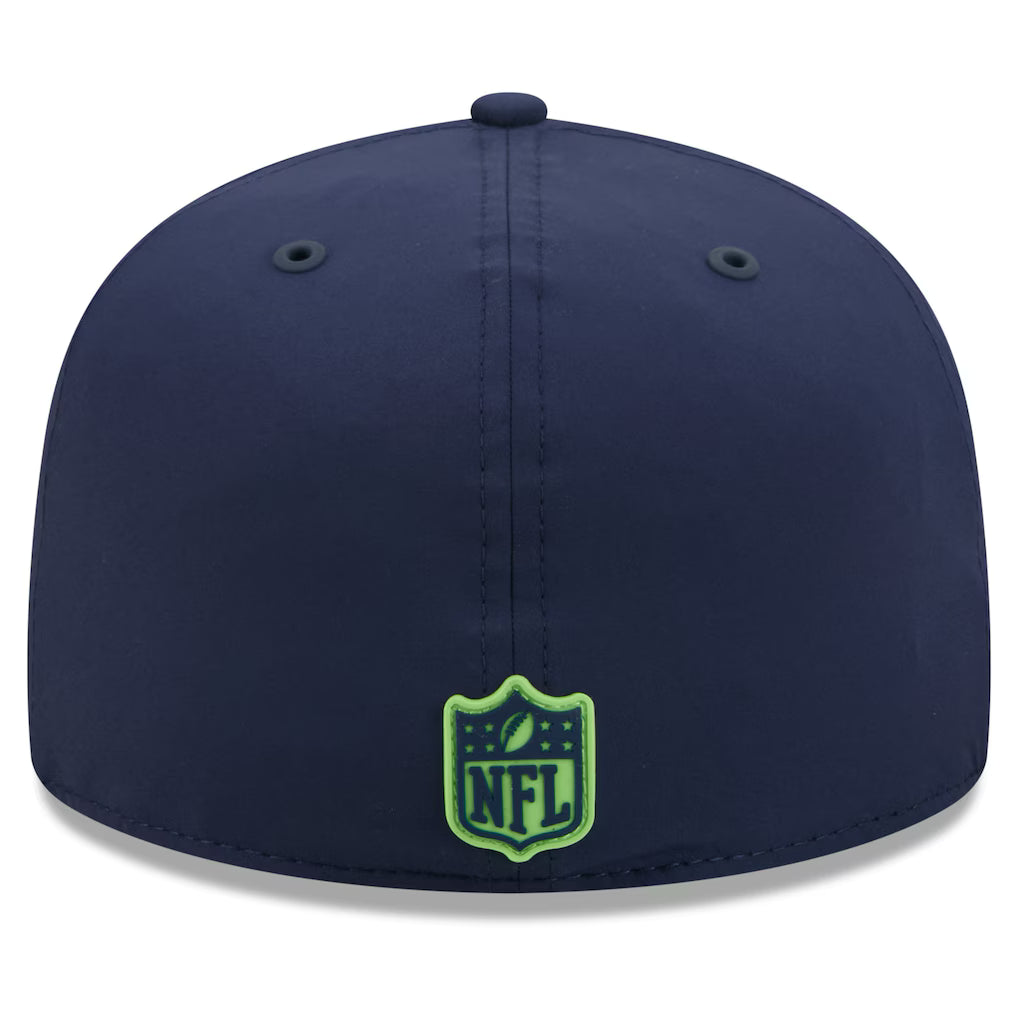 Seattle Seahawks NFL New Era Men College Navy 59Fifty 2026 Sideline Fitted Hat product image 2, provided for visual