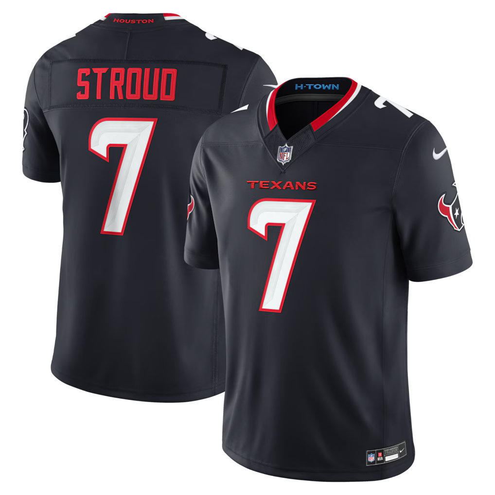 C.J. Stroud Houston Texans NFL Nike Men Pitch Blue Vapor F.U.S.E. Limited Player Sewn Jersey product image 3, provided for