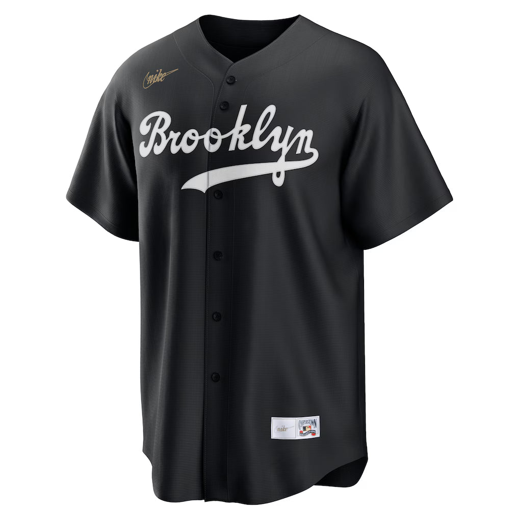 Jackie Robinson Brooklyn Dodgers MLB Nike Men Black Cooperstown Replica Player Jersey product image 2, provided for visual