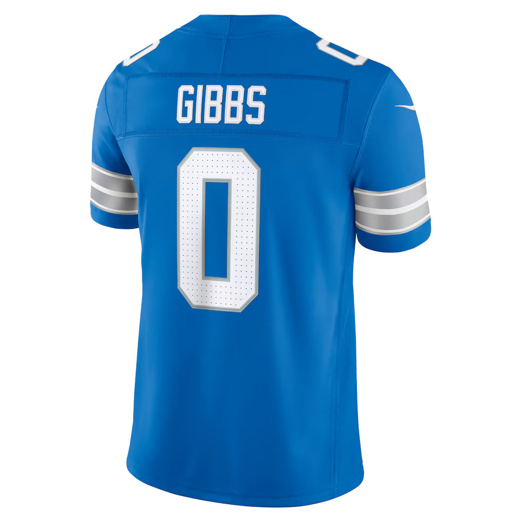 Jahmyr Gibbs Detroit Lions NFL Nike Men Blue Spark Vapor F.U.S.E. Limited Player Sewn Jersey product image 1, provided for