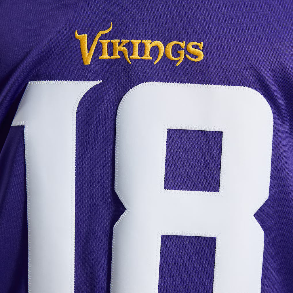 Justin Jefferson Minnesota Vikings NFL Nike Men Purple Vapor F.U.S.E. Limited Player Sewn Jersey product image 5, provided