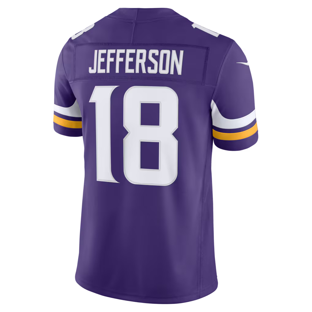 Justin Jefferson Minnesota Vikings NFL Nike Men Purple Vapor F.U.S.E. Limited Player Sewn Jersey product image 1, provided