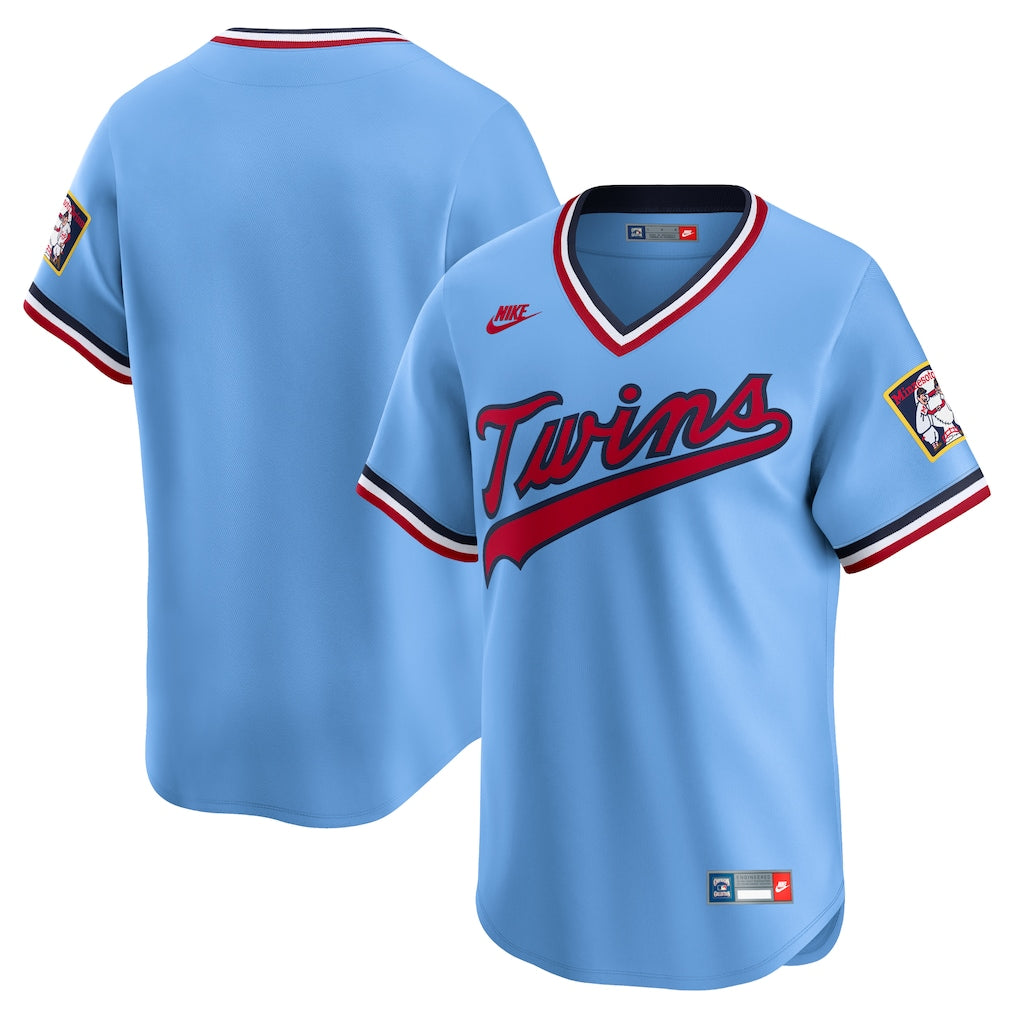 Minnesota Twins MLB Nike Men Light Blue Cooperstown Collection Limited Jersey product image 3, provided for visual reference