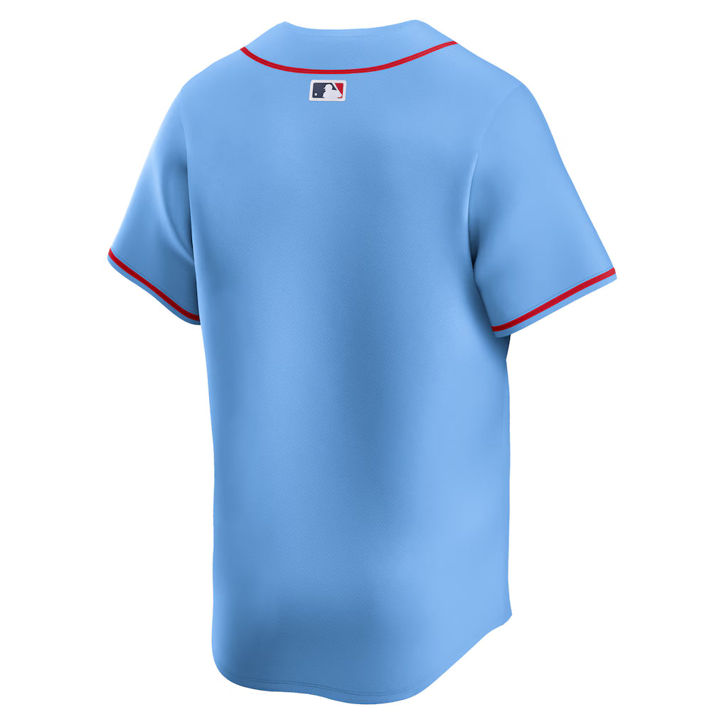 St. Louis Cardinals MLB Nike Men Light Blue Alternate Limited Jersey product image 2, provided for visual reference and