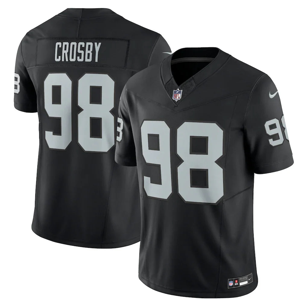 Maxx Crosby Las Vegas Raiders NFL Nike Men Black Vapor F.U.S.E. Limited Player Sewn Jersey product image 3, provided for