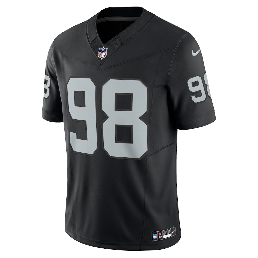 Maxx Crosby Las Vegas Raiders NFL Nike Men Black Vapor F.U.S.E. Limited Player Sewn Jersey product image 2, provided for