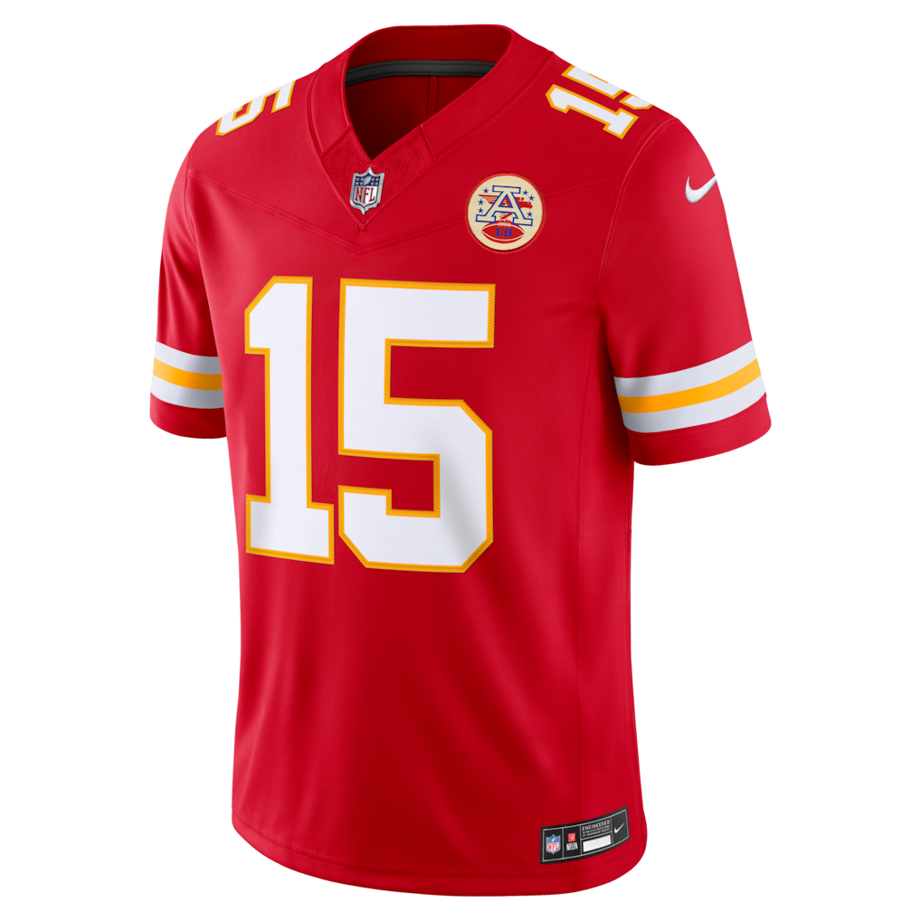 Patrick Mahomes Kansas City NFL Nike Men Red Vapor F.U.S.E. Limited Player Sewn Jersey product image 2, provided for visual