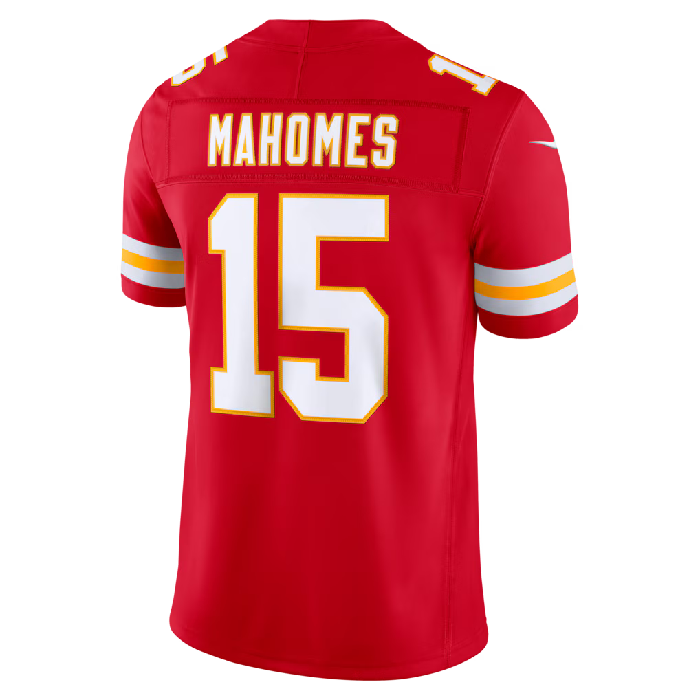 Patrick Mahomes Kansas City NFL Nike Men Red Vapor F.U.S.E. Limited Player Sewn Jersey product image 1, provided for visual