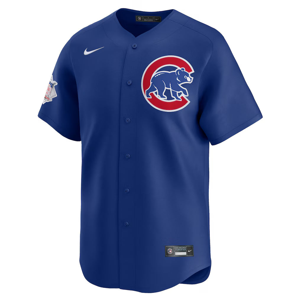 Chicago Cubs MLB Nike Men Rush Blue Alternate Limited Jersey product image 1, provided for visual reference and product