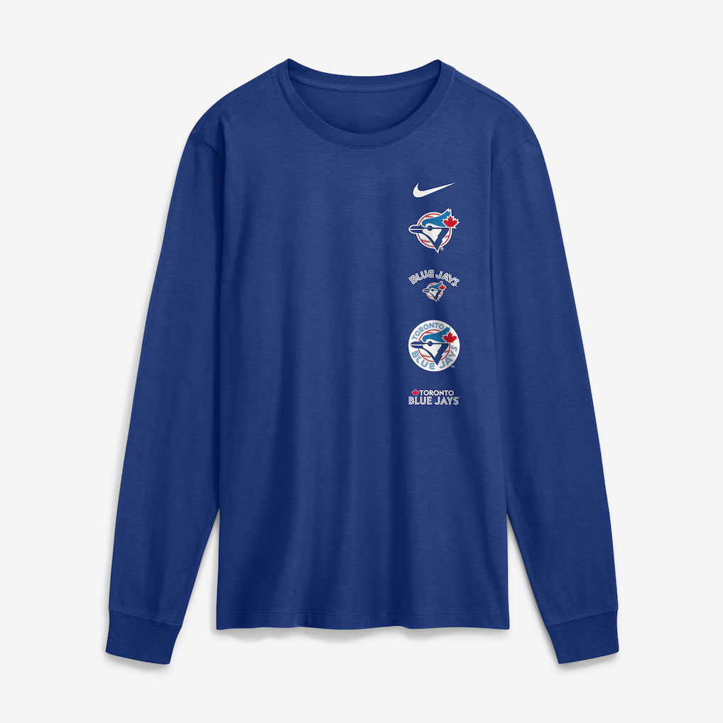 Toronto Blue Jays MLB Nike Men Royal Blue 50th Anniversary Club Long Sleeve T-shirt product image 1, provided for visual