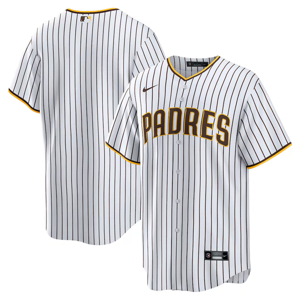 San Diego Padres MLB Nike Men White Home Replica Jersey product image 3, provided for visual reference and product detail