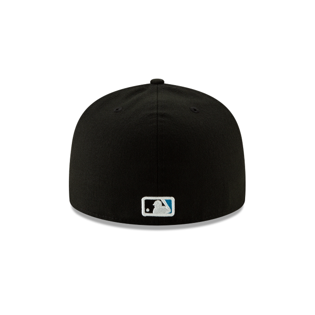 Miami Marlins MLB New Era Men Black 59Fifty Authentic Collection Fitted Hat product image 2, provided for visual reference