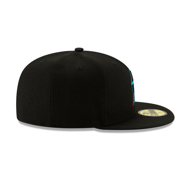 Miami Marlins MLB New Era Men Black 59Fifty Authentic Collection Fitted Hat product image 6, provided for visual reference