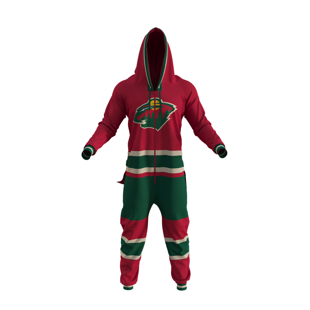 Minnesota Wild NHL Hockey Sockey Men Red Team Uniform Onesie product image 1, provided for visual reference and product