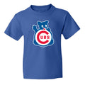 Chicago Cubs Royal Waving Bear Soft Grape T-Shirt - Youth product image 1, provided for visual reference and product detail