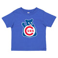 Chicago Cubs Toddler Royal Waving Bear Soft Grape T-Shirt product image 1, provided for visual reference and product detail